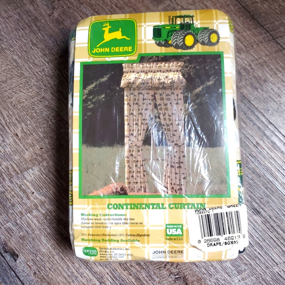Vintage John Deere Courtain Drapes New 2 Included